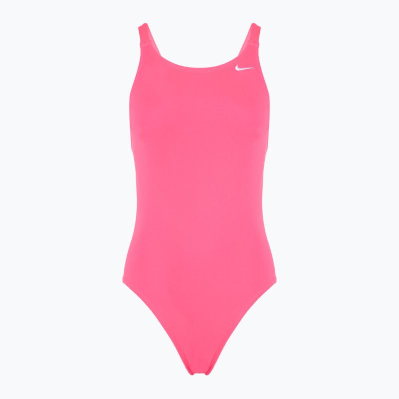 Moteriškas vientisas plaukimo kostiumas Nike Hydrastrong Solid Fastback hyper pink