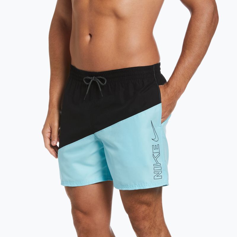 Vyriški "Nike Block Swoosh 5" Volley" maudymosi šortai mėlyni NESSC492-437 4