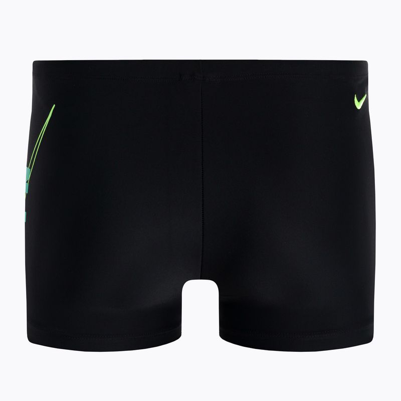 Vyriški Nike Reflect Logo Square Leg maudymosi bokseriai juodi NESSC583-001 2