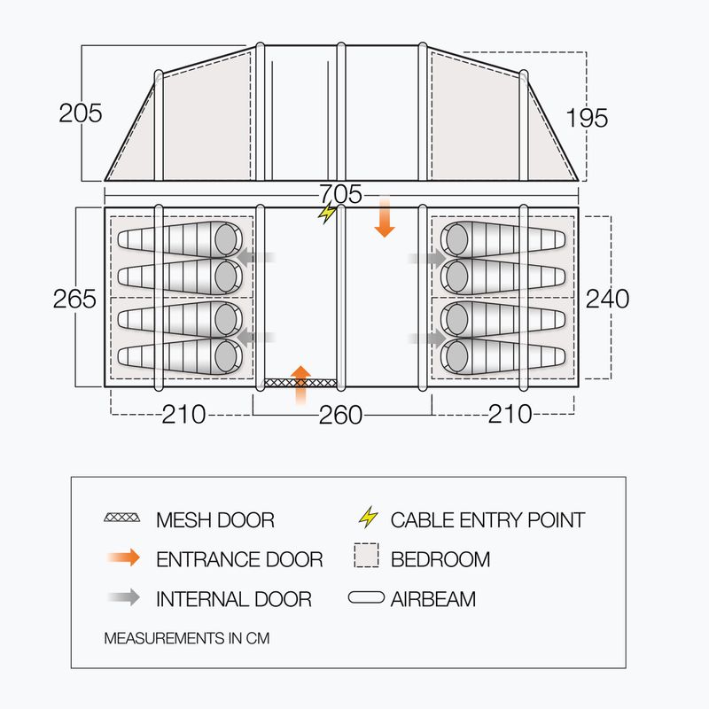 Palapinė Vango Castlewood Air 800XL Package 5