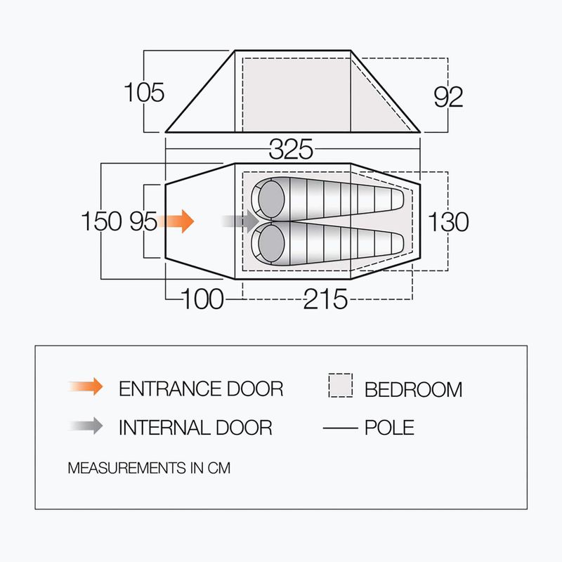 2 asmenų kempingo palapinė Vango Scafell 200 pamir green 2