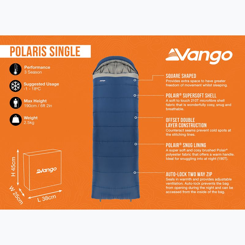 Miegmaišis Vango Polaris Single neptune 9