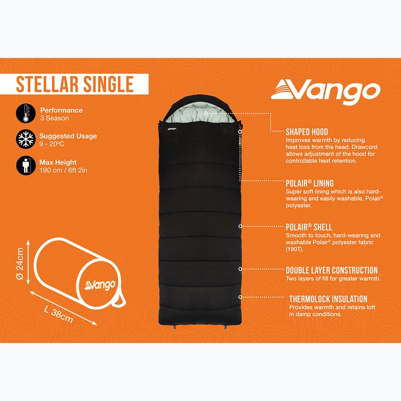 Miegmaišis Vango Stellar Single black 10