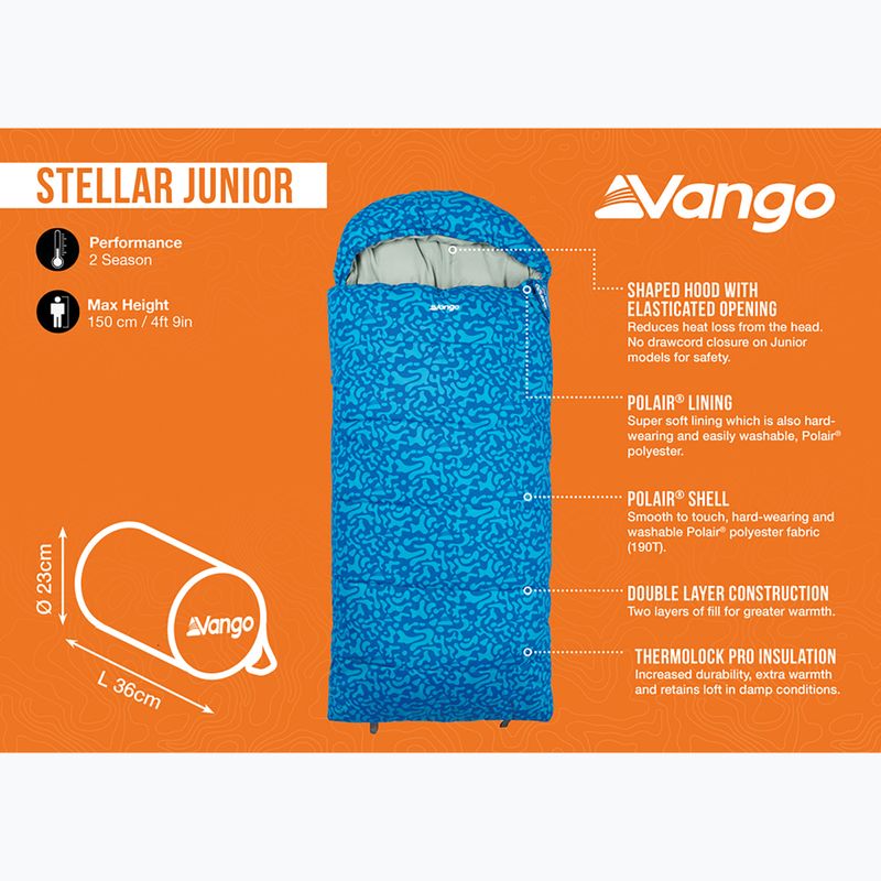 Vaikiškas miegmaišis Vango Stellar Junior atlantic blue 10