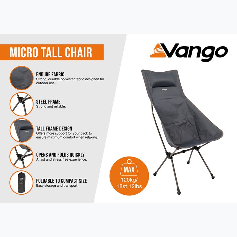 Turistinė kėdė Vango Micro Tall india ink 9