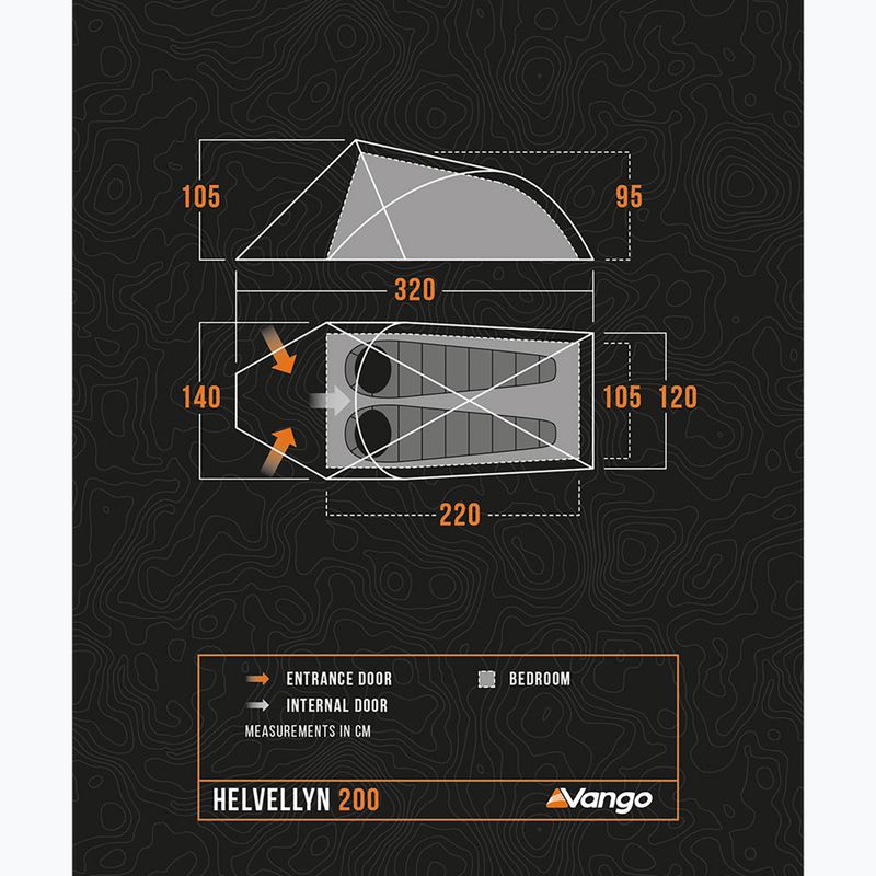 Dvivietė žygio palapinė Vango Helvellyn 200 pamir green 2