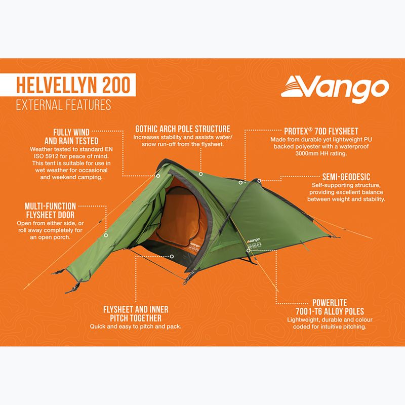 Dvivietė žygio palapinė Vango Helvellyn 200 pamir green 18