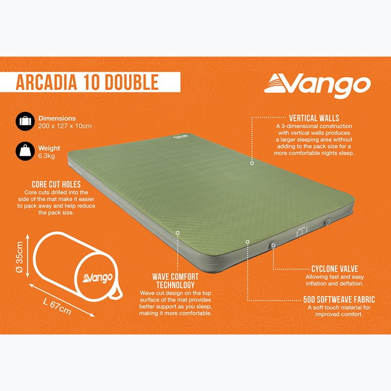 Savaime prisipučiantis čiužinys Vango Arcadia 10 Double olive 7