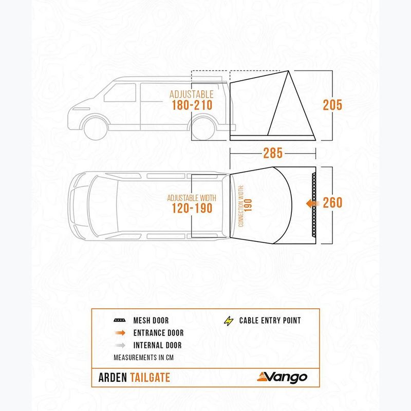 Automobilio prieangis Vango Arden Tailgate smoke 2