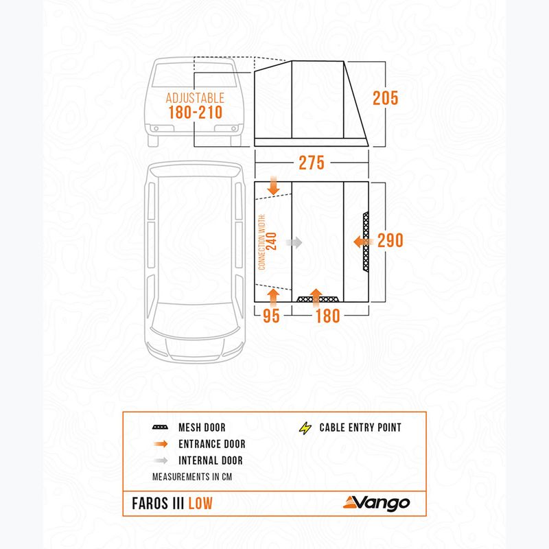 Prieangaris prie kemperio Vango Faros II Low smoke 10