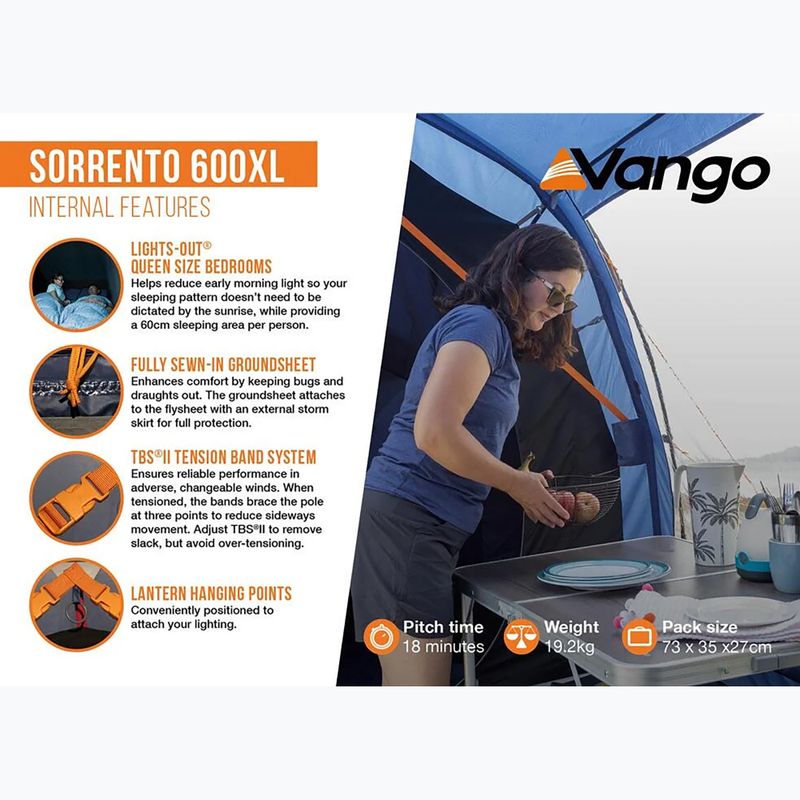 6 vietų stovyklavimo palapinė Vango Sorento 600XL twilight blue 13