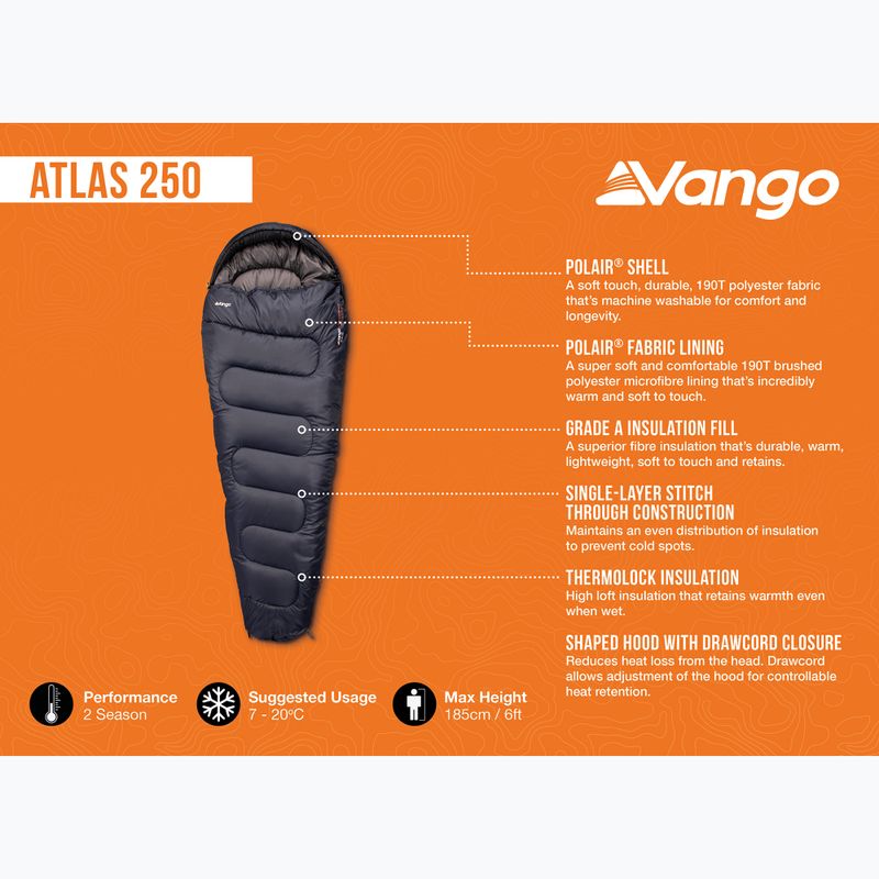 Miegmaišis Vango Atlas 250 midnight navy 5