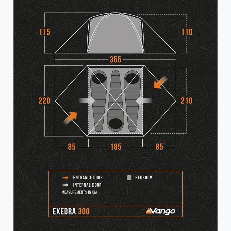 Žyginė palapinė 3-osobowy Vango Exedra 300 forest green 2