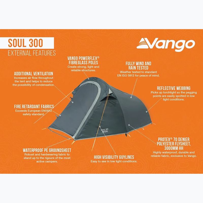 Žyginė palapinė 3-osobowy Vango Soul 300 peridot green 3