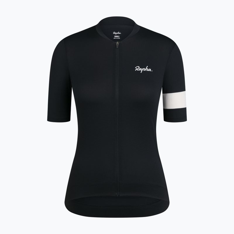 Moteriški dviračių marškinėliai Rapha Core Lightweight Jersey black/white 5