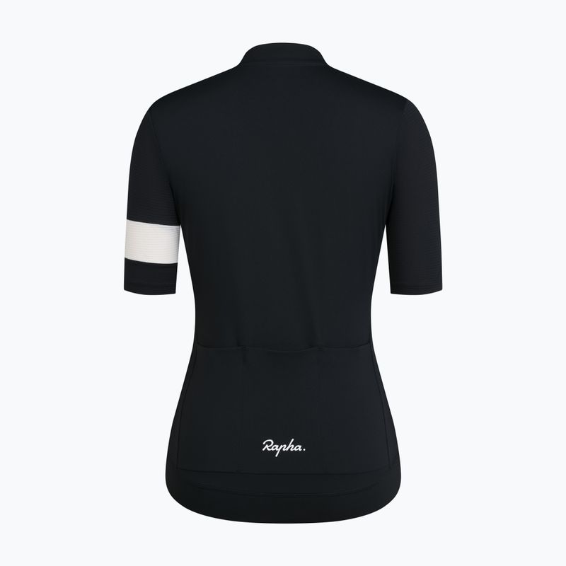 Moteriški dviračių marškinėliai Rapha Core Lightweight Jersey black/white 6