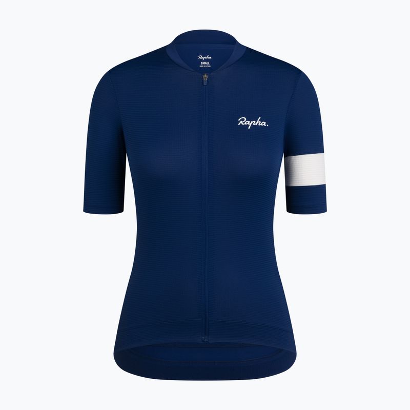Moteriški dviračių marškinėliai Rapha Core Lightweight Jersey navy/white 5