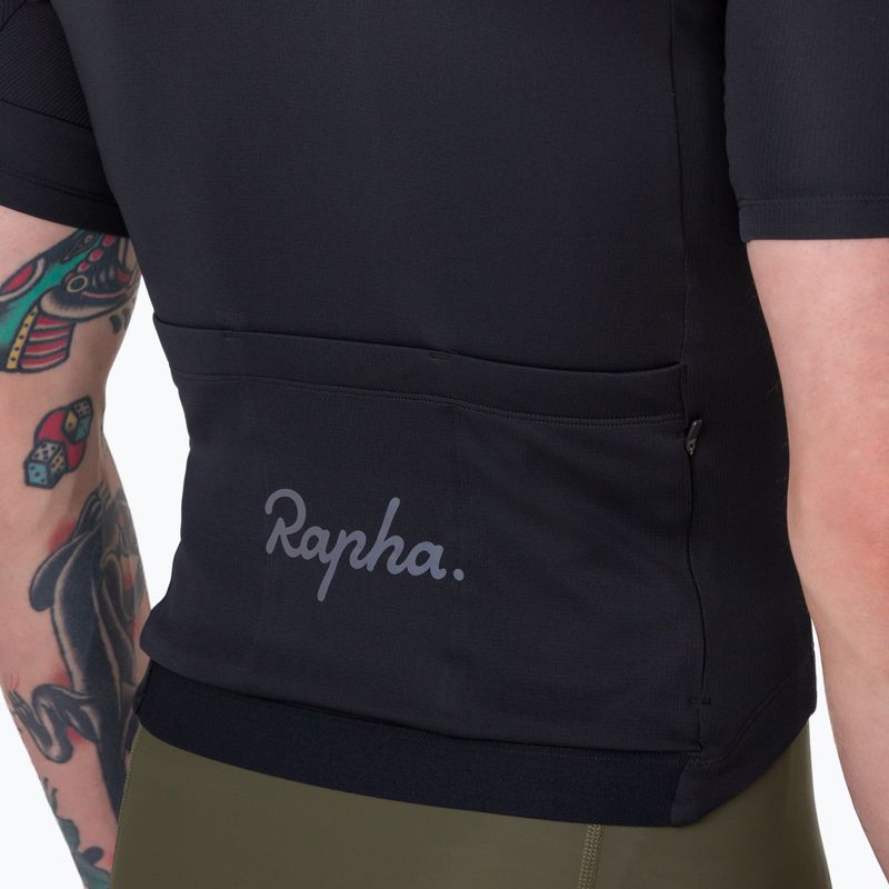Vyriški dviračių marškinėliai Rapha Brevet Element Jersey black/dark grey 4