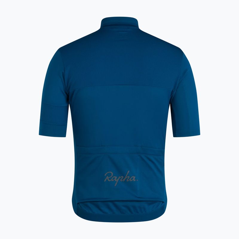Vyriški dviračių marškinėliai Rapha Brevet Element Jersey jewelled blue/navy 2