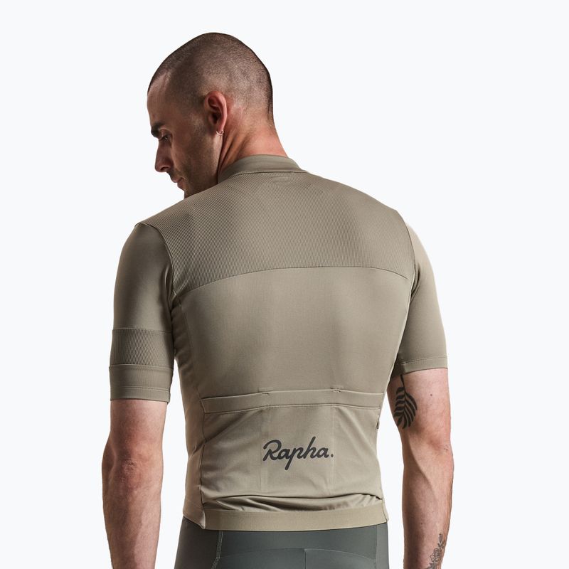 Vyriški dviračių marškinėliai Rapha Brevet Element Jersey khaki/black 2