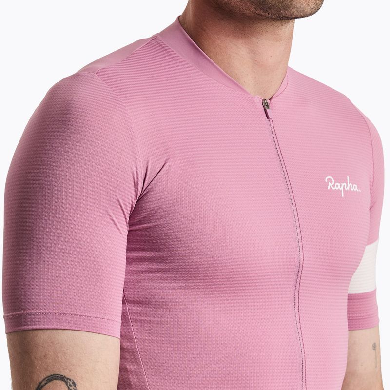 Vyriški dviračių marškinėliai Rapha Core Lightweight Jersey dusty mauve/white 3