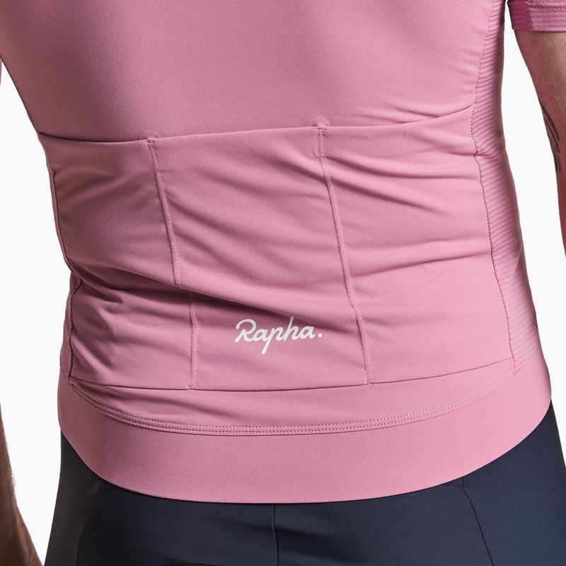 Vyriški dviračių marškinėliai Rapha Core Lightweight Jersey dusty mauve/white 4