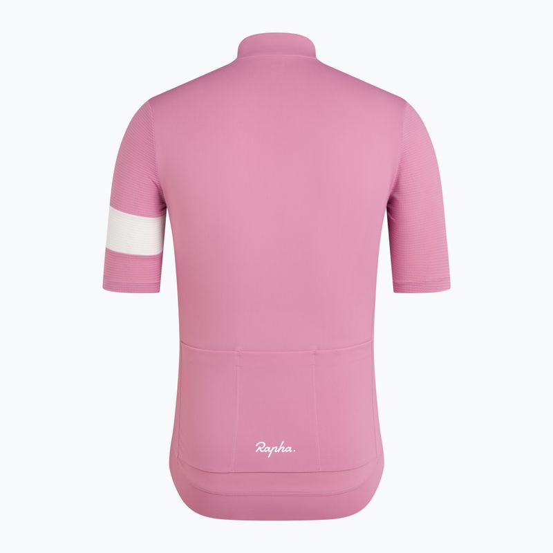 Vyriški dviračių marškinėliai Rapha Core Lightweight Jersey dusty mauve/white 6