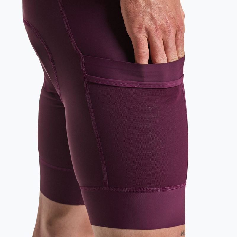 Vyriški dviračių šortai Rapha Brevet Element Cargo Bib Shorts plum/white 4