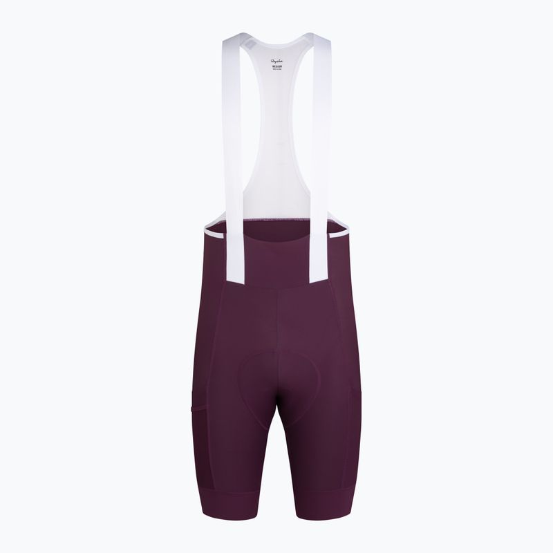 Vyriški dviračių šortai Rapha Brevet Element Cargo Bib Shorts plum/white 5