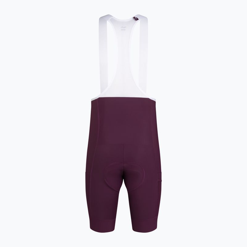 Vyriški dviračių šortai Rapha Brevet Element Cargo Bib Shorts plum/white 6