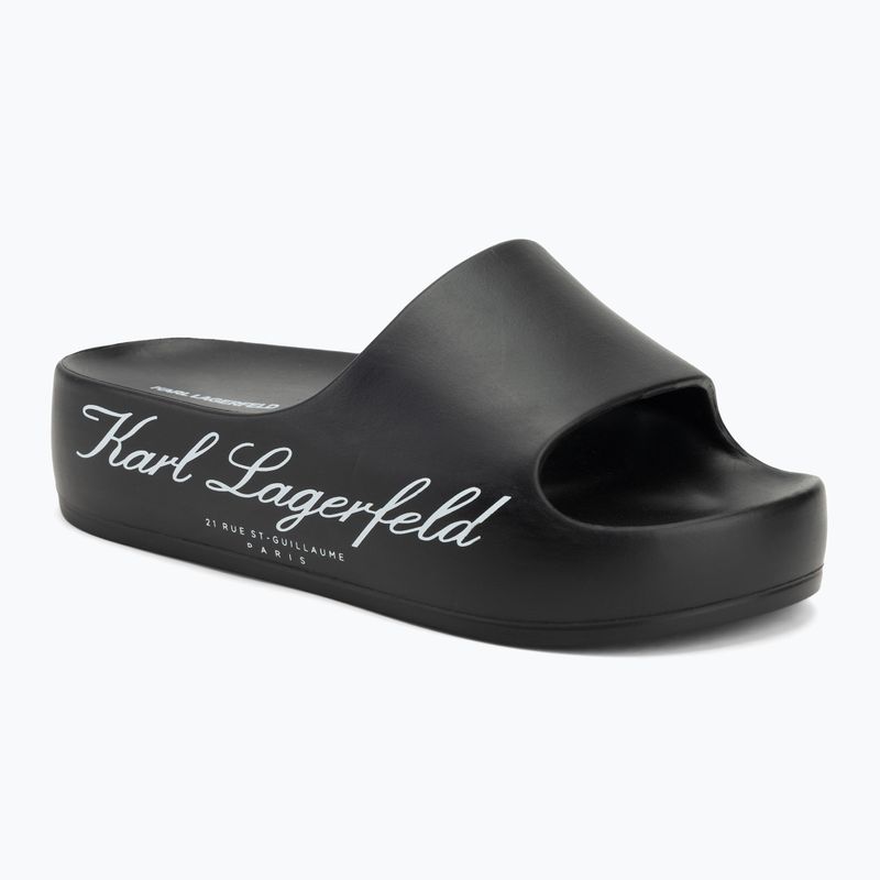 Moteriškos šlepetės KARL LAGERFELD Kobo II Hotel Logo black eco eva