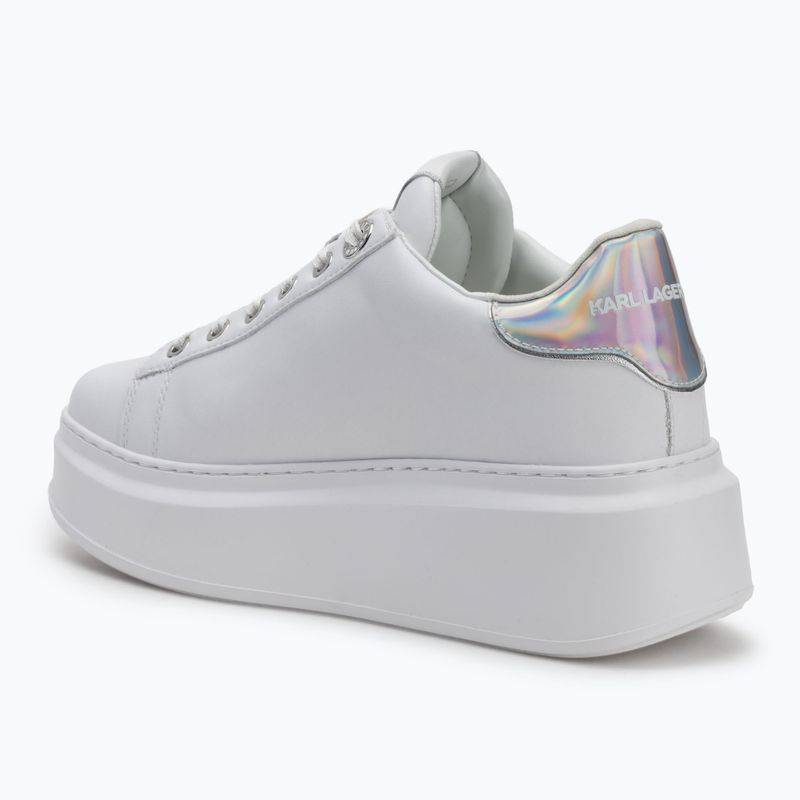 KARL LAGERFELD moteriški batai Anakapri Signia white leather w/silver 3