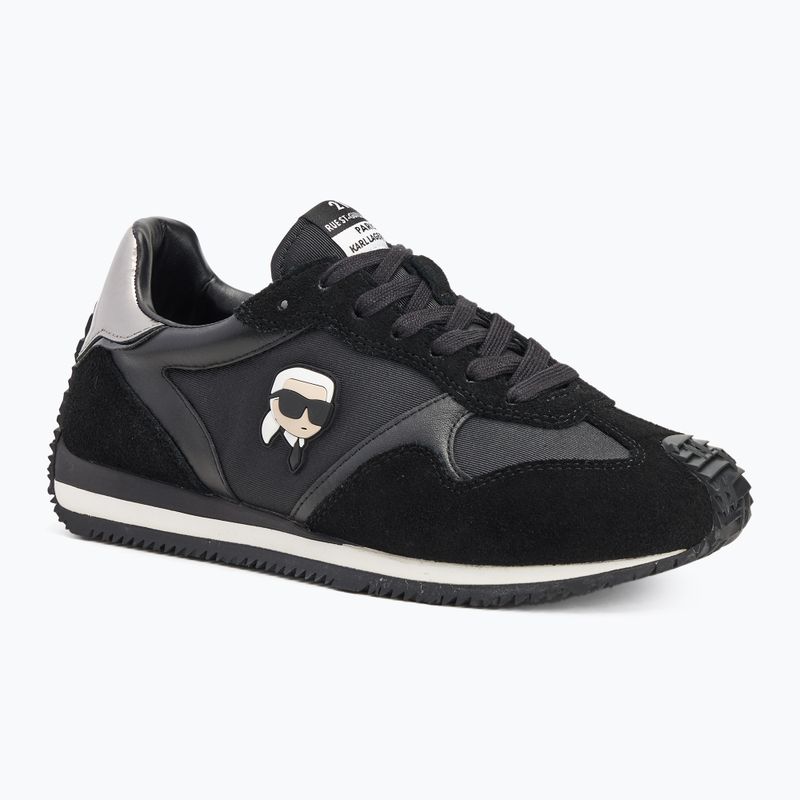 Moteriški batai KARL LAGERFELD Velocette Embro Nft black leather/textile