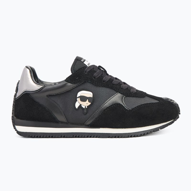 Moteriški batai KARL LAGERFELD Velocette Embro Nft black leather/textile 2