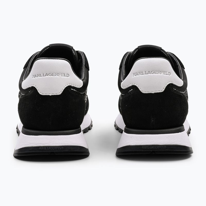 KARL LAGERFELD moteriški batai Kairo Kl Sidetrim black leather/textille 3