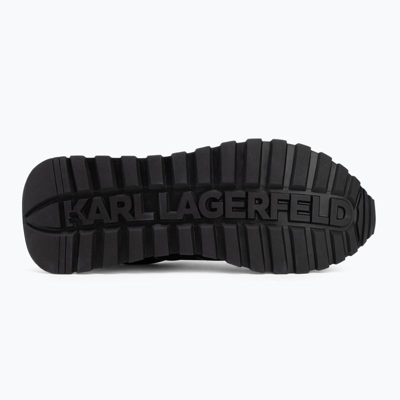 KARL LAGERFELD moteriški batai Kairo Kl Sidetrim black leather/textille 4