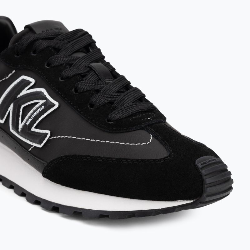 KARL LAGERFELD moteriški batai Kairo Kl Sidetrim black leather/textille 7