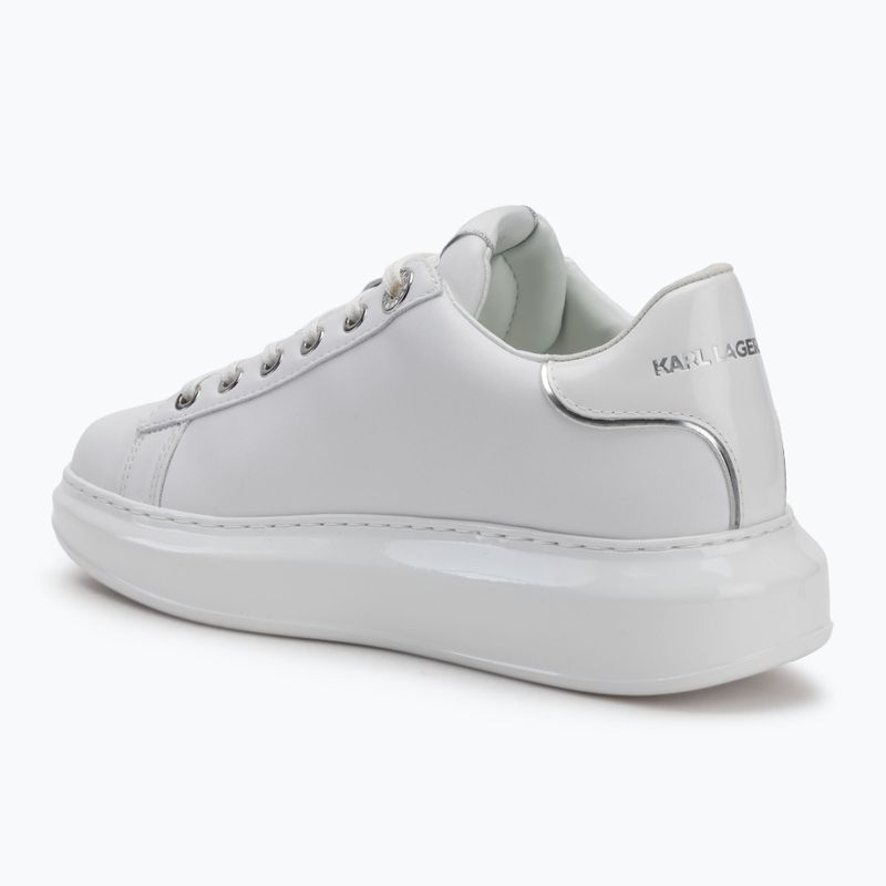 Moteriški batai KARL LAGERFELD Kapri Signia Shine white leather/mono 3