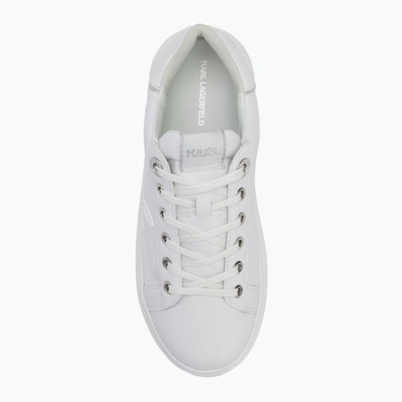 Moteriški batai KARL LAGERFELD Kapri Signia Shine white leather/mono 5