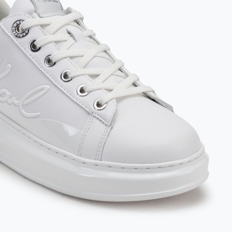 Moteriški batai KARL LAGERFELD Kapri Signia Shine white leather/mono 7
