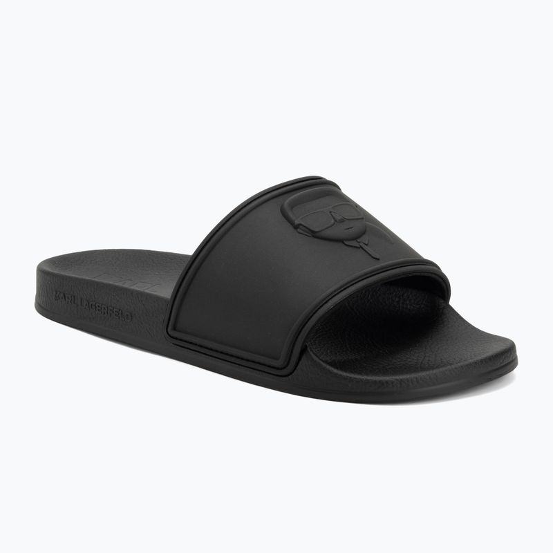 Moteriškos šlepetės KARL LAGERFELD Kondo 2.0 NFT Relief black rubber