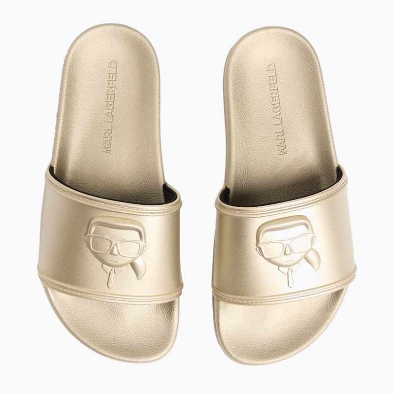 Moteriškos šlepetės KARL LAGERFELD Kondo 2.0 NFT Relief gold rubber 11