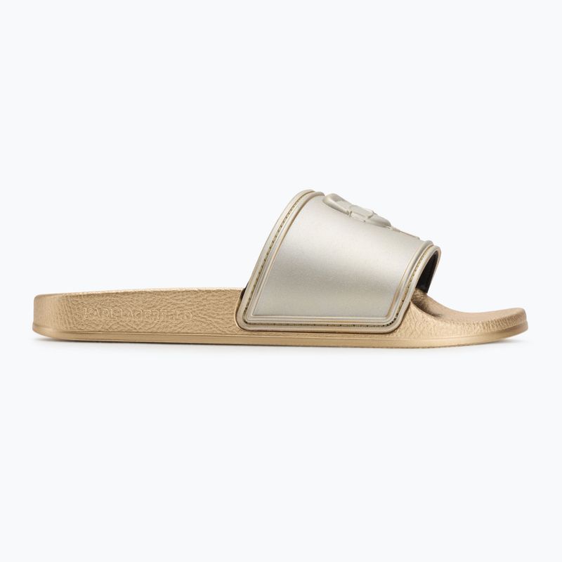 Moteriškos šlepetės KARL LAGERFELD Kondo 2.0 NFT Relief gold rubber 2
