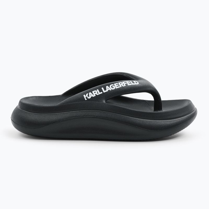 Moteriškos šlepetės per pirštą KARL LAGERFELD Skoona II Hotel Thong black rubber