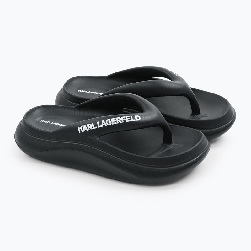 Moteriškos šlepetės per pirštą KARL LAGERFELD Skoona II Hotel Thong black rubber 2