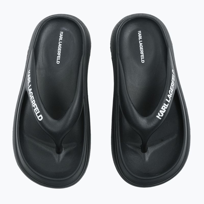 Moteriškos šlepetės per pirštą KARL LAGERFELD Skoona II Hotel Thong black rubber 4
