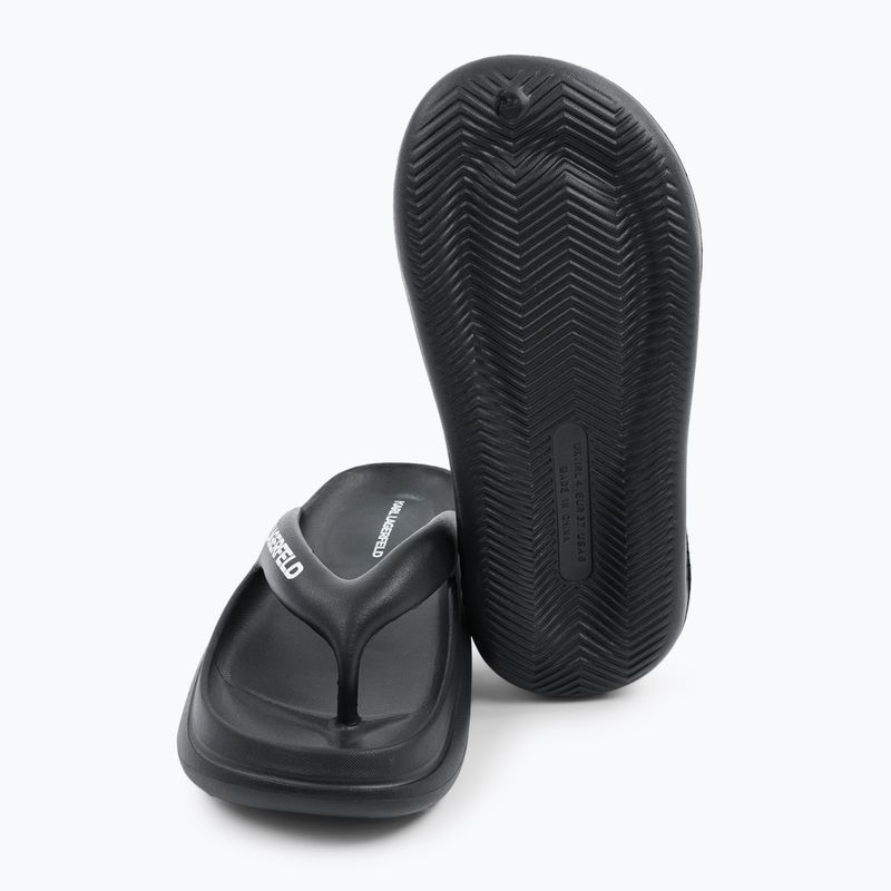 Moteriškos šlepetės per pirštą KARL LAGERFELD Skoona II Hotel Thong black rubber 5