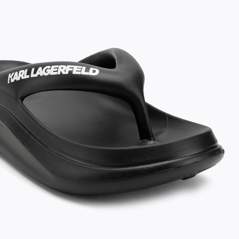 Moteriškos šlepetės per pirštą KARL LAGERFELD Skoona II Hotel Thong black rubber 7