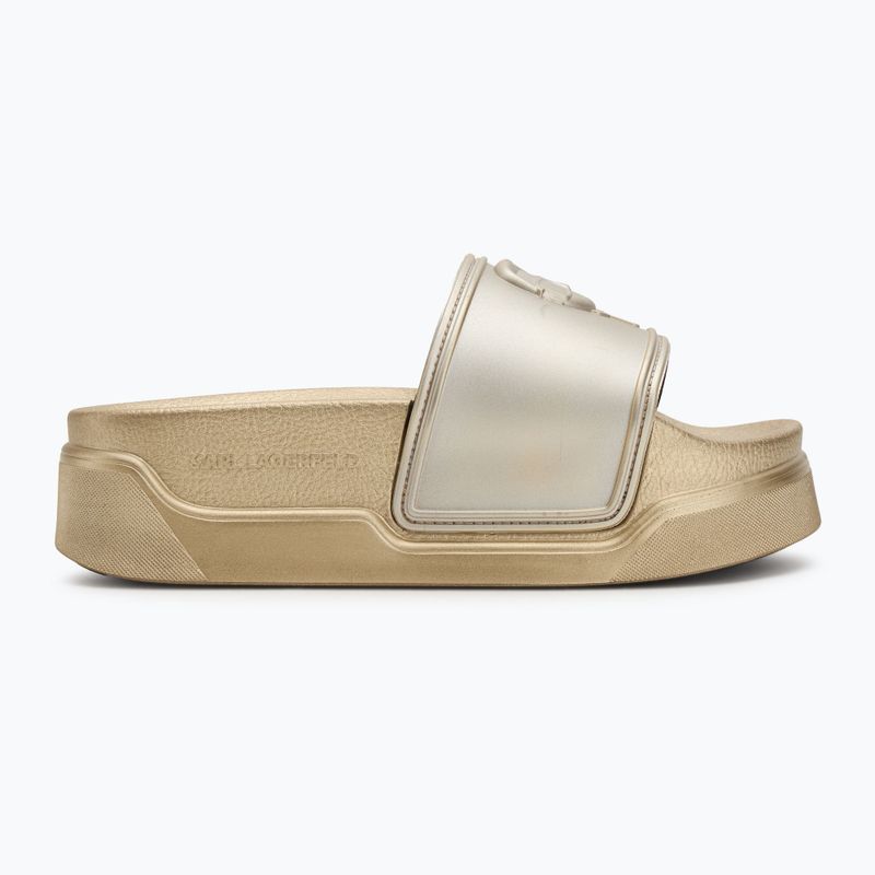 Moteriškos šlepetės KARL LAGERFELD Kondominium Nft Relief gold rubber 2