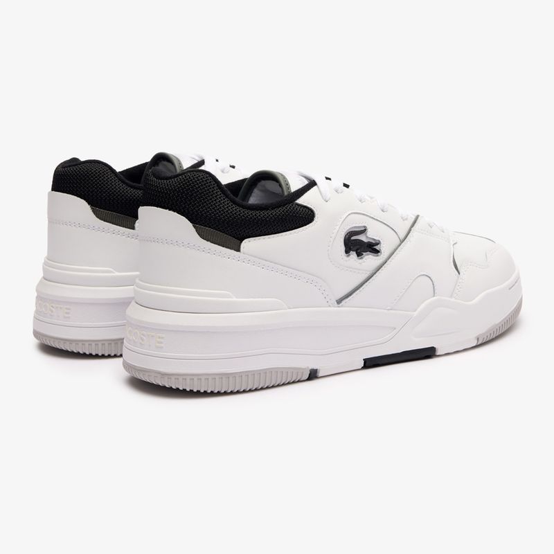 Vyriški batai Lacoste Lineshot Contrasted Collar Leather white/black 10